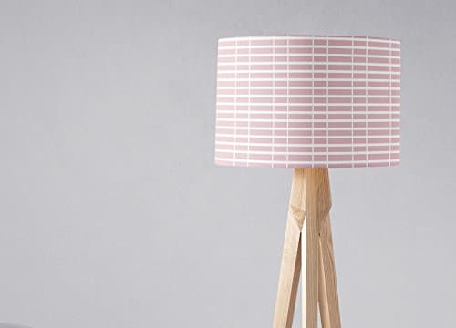 Pastel pink and White Lampshade