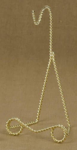 1 X Victorian Twisted Wire Cup & Saucer Brass Stand, 6.5"H