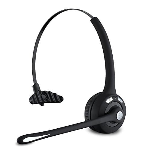 AsiaLONG Over the Head Bluetooth Stereo Headset Rechargeable Wireless Bluetooth Headphones with Flexible Boom Mic, Hands Free, Noise Cancellation, 13 Hours Talking Time for iPhone Samsung Galaxy HTC Sony Google Nexus Android Phone Tablet PC Laptop Skype and all Bluetooth Devices