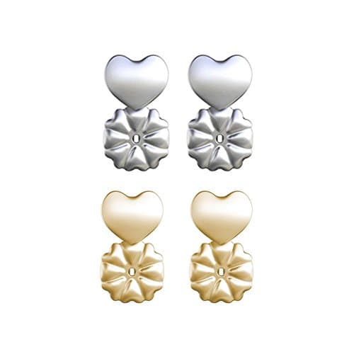 Magic Bax Earring Lifters 2 Pairs Earring Backs Adjustable Hypoallergenic Earring Lifts Fits All Post Earrings