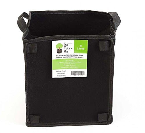 The Fabric Pot Hydroponics Fabric Pot Breathable Pots Container Grow Bag Plant Litre UK (12L, Black Square)