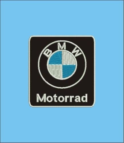 Patch BMW Motorrad cm 5 x 5.5 Embroidered Iron On Applique Patch Embroidery -598