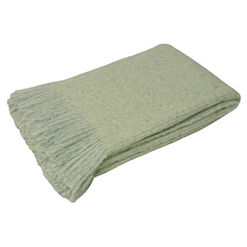 Woven Sofa Bed Throw Blanket Bedspread Settee Cover 100% Acrylic 127x180cm (Mint)