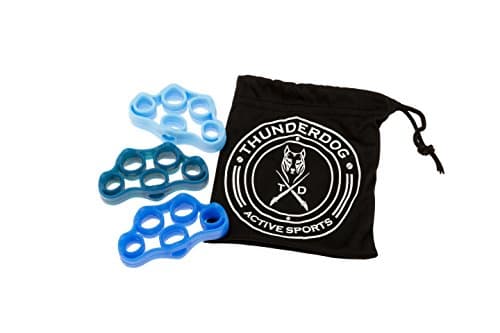 Thunderdog - Hand Grip Strengthening Egg Ball Set By Thunderdog Ergonomic, Practical, Slip Resistant Design 3 Different Resistance Levels Hand Therapy, Exercising, Rehab and Tension Relieving Squeeze Tools (3 Fingertrainer Set)