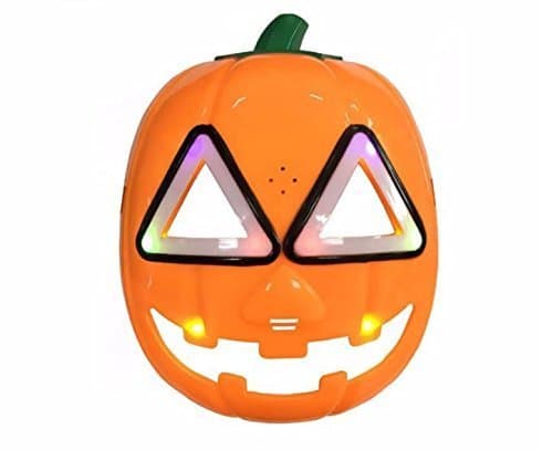 URGrace 1Pcs Funny Design Mask Pumpkin Flash LED Lighting Masks With Sound Children's Day Gift Cosplay Props Halloween Party Supplies