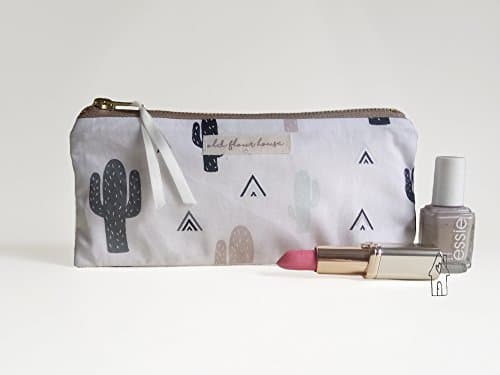 Cactus Print Small Makeup Bag or Pencil Case, Old Flour House
