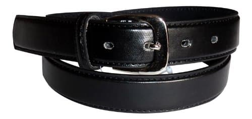 Men's Leather Belt by Forest Available in WHITE - BURGUNDY - GREY - BLACK - DARK BROWN - TAN - RED (XXXL 48" - 52" WAIST, BLACK)