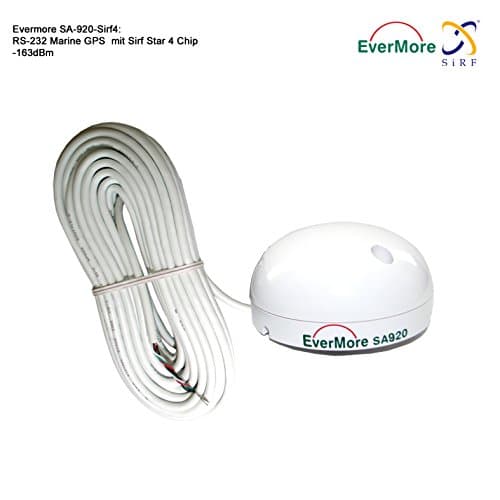 48 channel Marine GPS Receiver Evermore SA-920 with Sirf Star 4 Chip with RS-232 Interface Furuno GP 30/ 31/ 32 FM-2721 1610 1623 1715 GP-7000, LS-4100 1945 FCV 295 GP31 Radio Ocean RO4800… for Boat Ship with Sirf IV Chip - high sensibility -163dBm