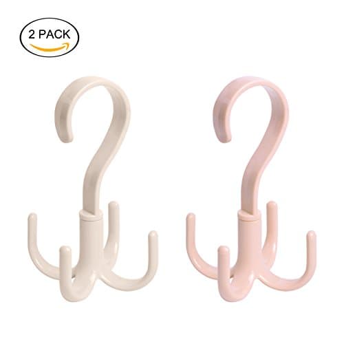Apriller Plastic S Shape Hooks Hangers Large For Hanging With 360 Degrees Rotatable Claws Creative Multi-functional Hook S Hooks For Clothes Storage Towels Ties Bag Shoes 2 Pack