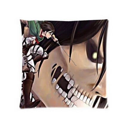Anime Series Attack on Titan Pillowcases Custom 18"x18" Two Sides Cool Comfortable Pillow Case