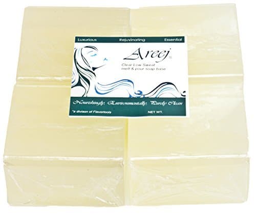 Areej Hypo-Allergenic Biodegradable Clear Low Sweat Soap Base made with 100% Pure Natural Glycerin - 10 Pounds by Flavortools