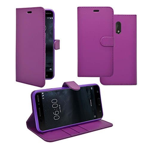 Mobile Phone Case Cover Compatible For Nokia 3 Wallet Flip Stand Card Slot PU Leather Magnetic Closure Case Cover In Purple
