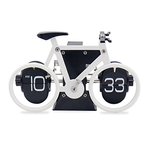 Jeasun Old Fashioned Home Desk Digital Auto Flip Down Clock - Internal Gear Operated (Bicycle)