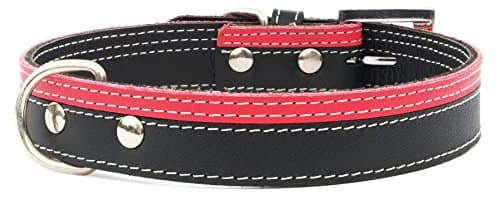 Doggy Things Stripe Collar, 30 cm, Black/Red