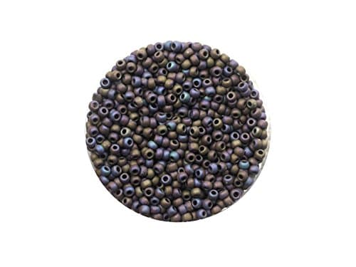 Toho – 10g Toho Seed Beads Approximately Japanese Glass Seed Beads 11/0 2,1 mm, Brown, Glass, 80 TR615 Matte Iris Purple
