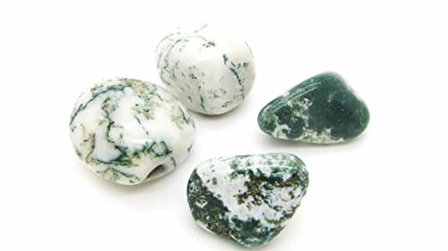 TANGLZ Moss Agate Natural Rolled Stone 2cm - 3cm - A stabilizing stone, helps you to see the beauty in everything around you.