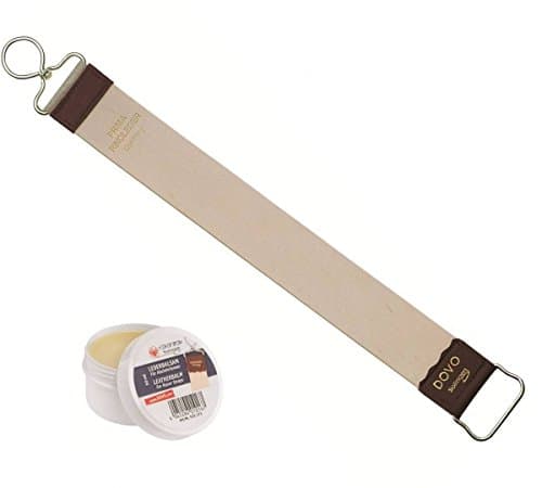 49 cm Hanging Strap for Straight Razor Includes 50ml Leather Balsam