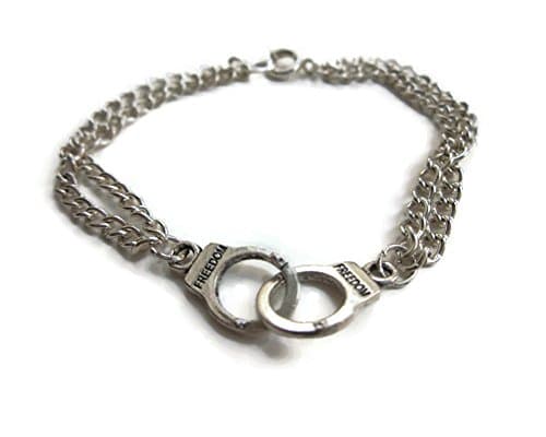 Handcuff bracelet, Silver friendship bracelet