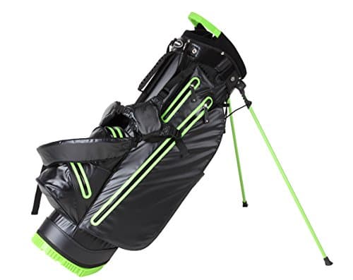 ULTRA LITE WATERPROOF GOLF STAND BAG DRY POCKETS LIFT HANDLE ONLY 4.4 LBS! 4 COLORS AVAILABLE (Black/Green)