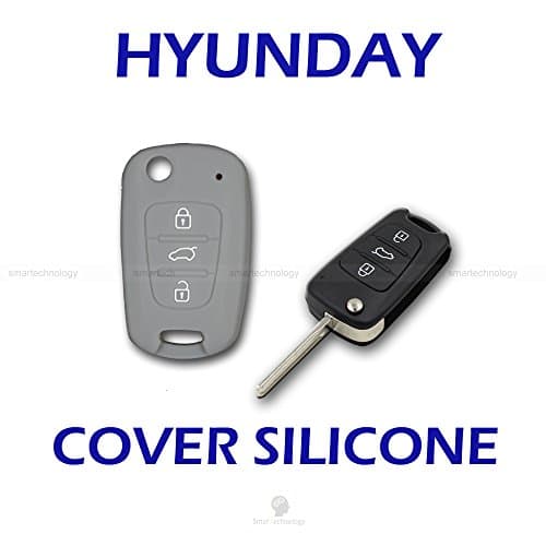 Shell Cover in Silicone Grey for Protection Shell Remote Control Key 3 Three Buttons Car Hyundai i10 i20 i30 ix20 ix35 Elantra