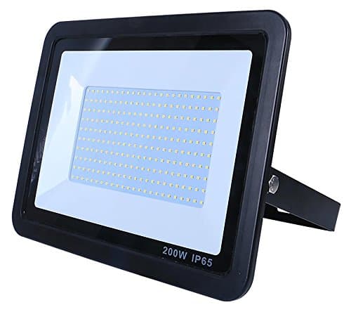 LED Commercial Floodlight 200W SMD AC Dusk til Dawn Photocell Sensor- 6000K - Black
