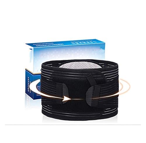 GxNI Back Support Belt Medical Adjustable Lumbar Brace / Lower Back Belt Pain Relief Comfortably Breathable Spinal Stenosis | Support Decompression Hot Moxibustion Therapy , black , S