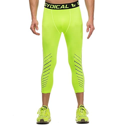 Men's Compression Capri Leggings Workout Running 3/4 Pants