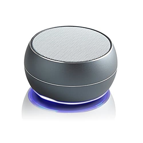 Aznoi Mini Wirless Bass Speaker, Portable Bluetooth Speaker Bluetooth 4.1 Stereo Speaker with LED Light, Built-in Microphone, Support Handsfree / FM Radio/ 32GB TF Card / AUX-in (Black)