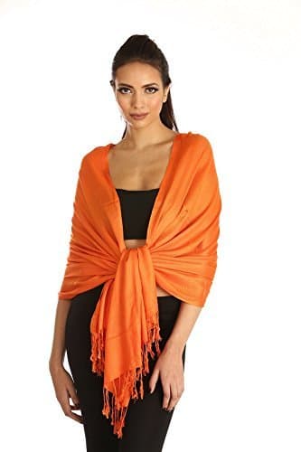 Rubina KapoorRK Essentials| Plain Pashmina’s Featuring Tassel Edging | Orange