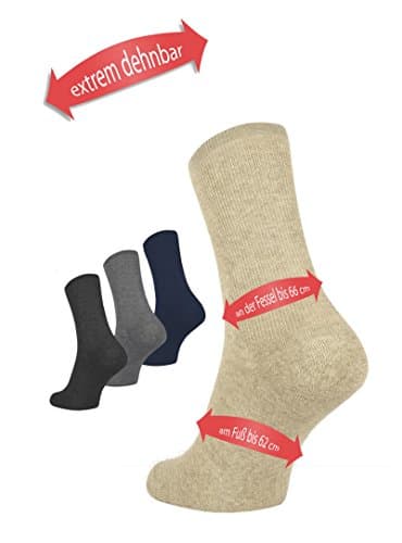 Mosermed Extremely Stretchy Socks Up To 66 cm Ankle Circumference For Swollen Ankles/, Plaster, Diabetic 'Socks