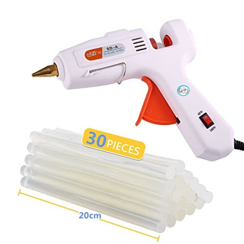 Hot Glue Gun kits -- 60/100 Watt Adjustable Temperature with 30pcs Glue Sticks, 100% Safe - Energy Efficient, for DIY Arts & Crafts, Sealing and Quick Repairs