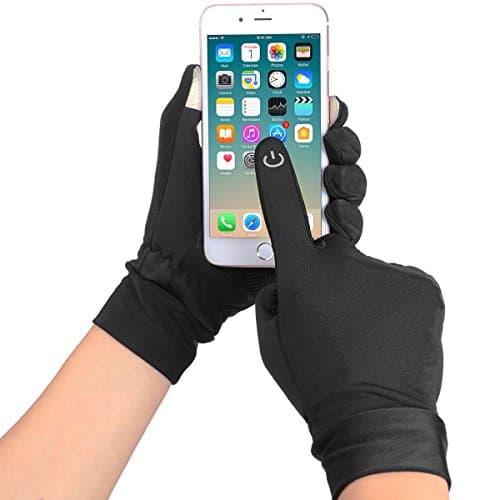 Winter Gloves,Touch Gloves Touch Screen Gloves Screen Touch Gloves Outdoor Warm Comfortable and Washable Anti-skidding Gloves for Women and Men by FOISON (Black-L size)