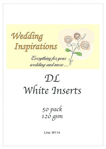 Craft UK Limited DL Blank Paper Card Inserts White - per pack of 50