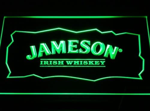 Jameson Whiskey LED Sign Language Neon Green