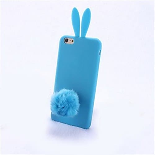 Inonler A cute rabbit; a soft tail pattern case for iPhone SE, for iPhone 5S,green case