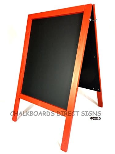 EXTRA LARGE WEATHERPROOF RED HEAVY DUTY CHALKBOARD A BOARD FRAME SANDWICH PAVEMENT SIGN BLACKBOARD 1100mm x 610mm DOUBLED SIDED