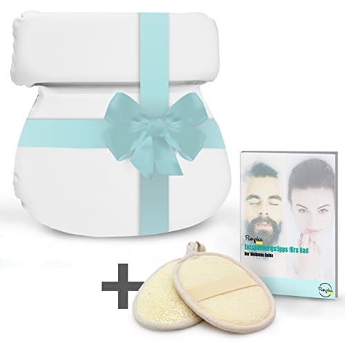 Spa Bathtub Pillow with Suction Cups and Memory Foam | White| Back Support for Wellness Experience | Durable Cushion for…