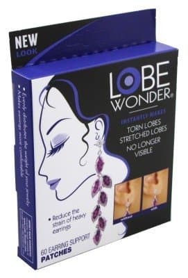 Lobe Wonder Ear Repair Earring Support Patches 60 Count (Pack of 3)