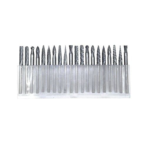 Tungsten carbide rotary files set,20 pcs 1/8"" shank helix for wood metal stone et. Carving, Engraving, Drilling fit Dremel tools