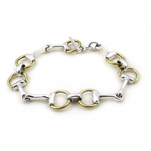 925 Sterling Silver Horsebit Riding Tack Snaffle Bracelet
