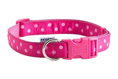 Ancol Indulgence Vintage Polka Nylon Adjustable Collar 45-70 cm Raspberry/Pink