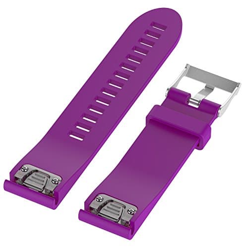 WEINISITE 20mm Silicone Adjustable Replacement Strap Bracelet for Garmin Fenix 5S GPS Watch (Purple)