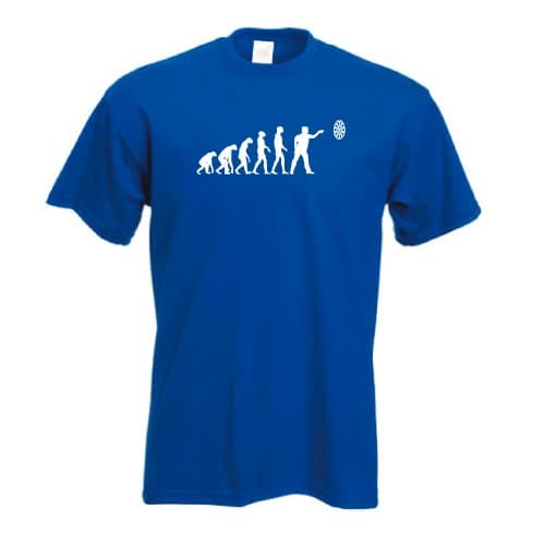 Evolution of a Darts Player t shirt Perfect Gift or Present (X-Large, Blue)