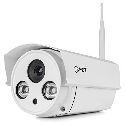 FDT 1080P HD WiFi Bullet IP Camera (2.0 Megapixel) Outdoor Wireless Security Camera FD8902 (White), Plug & Play & Nightvision