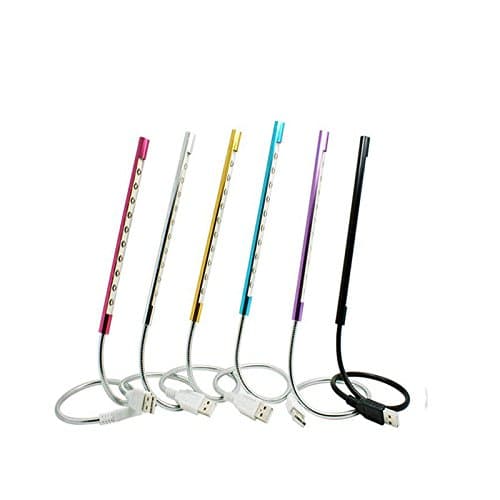 Dsstyle 10 LED Portable USB Stick Light Bendable Cord Eye Protection Desk Lamp for Laptop Decoration