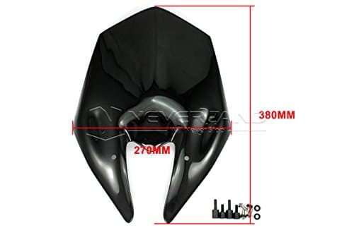 Aridox(TM) Black New Double Bubble Motorcycle WindScreen Windshield For Kawasaki Z800 2013-2014 C10