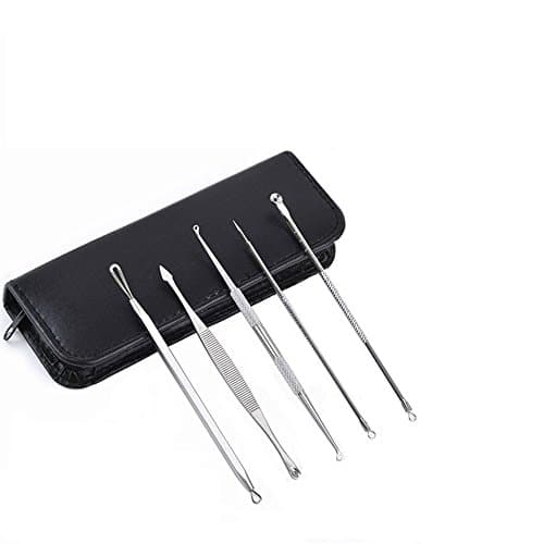 Blackhead Remover Tools Kit, Gudior 5 in 1 Tools for Pimple Whiteheads Blemish Acne Treatment