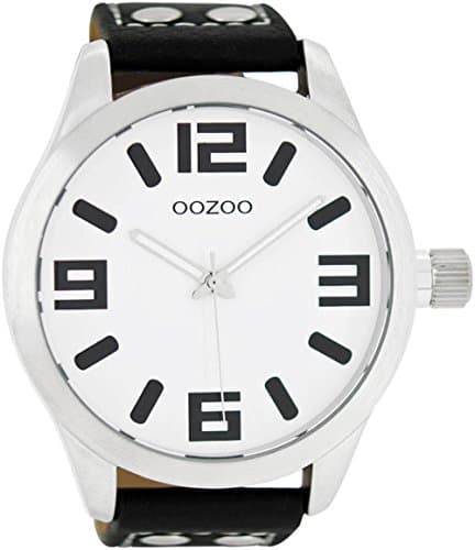 Oozoo Watch C1003 – for Men, Leather Strap Black