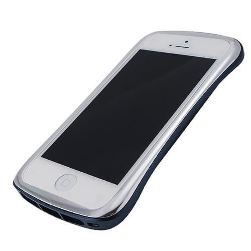 DRACO Design Draco Elegance Aluminum Bumper for iPhone 5/5s - Carrying Case - Retail Packaging - Silver/Blue