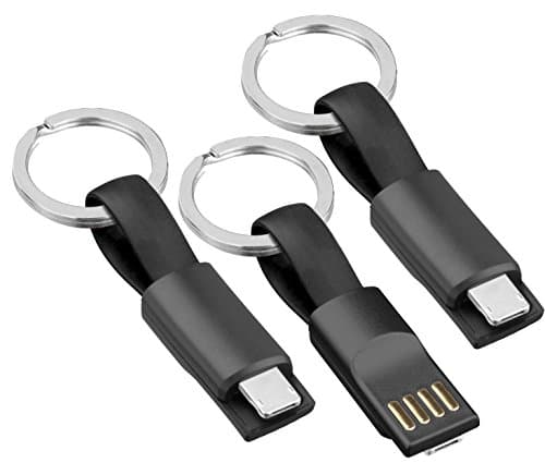 Mini Key Ring 2 in 1 Charging Cable Compatible With Iphone 5, Iphone 6, Iphone 7 and all Android Micro USB Smartphones